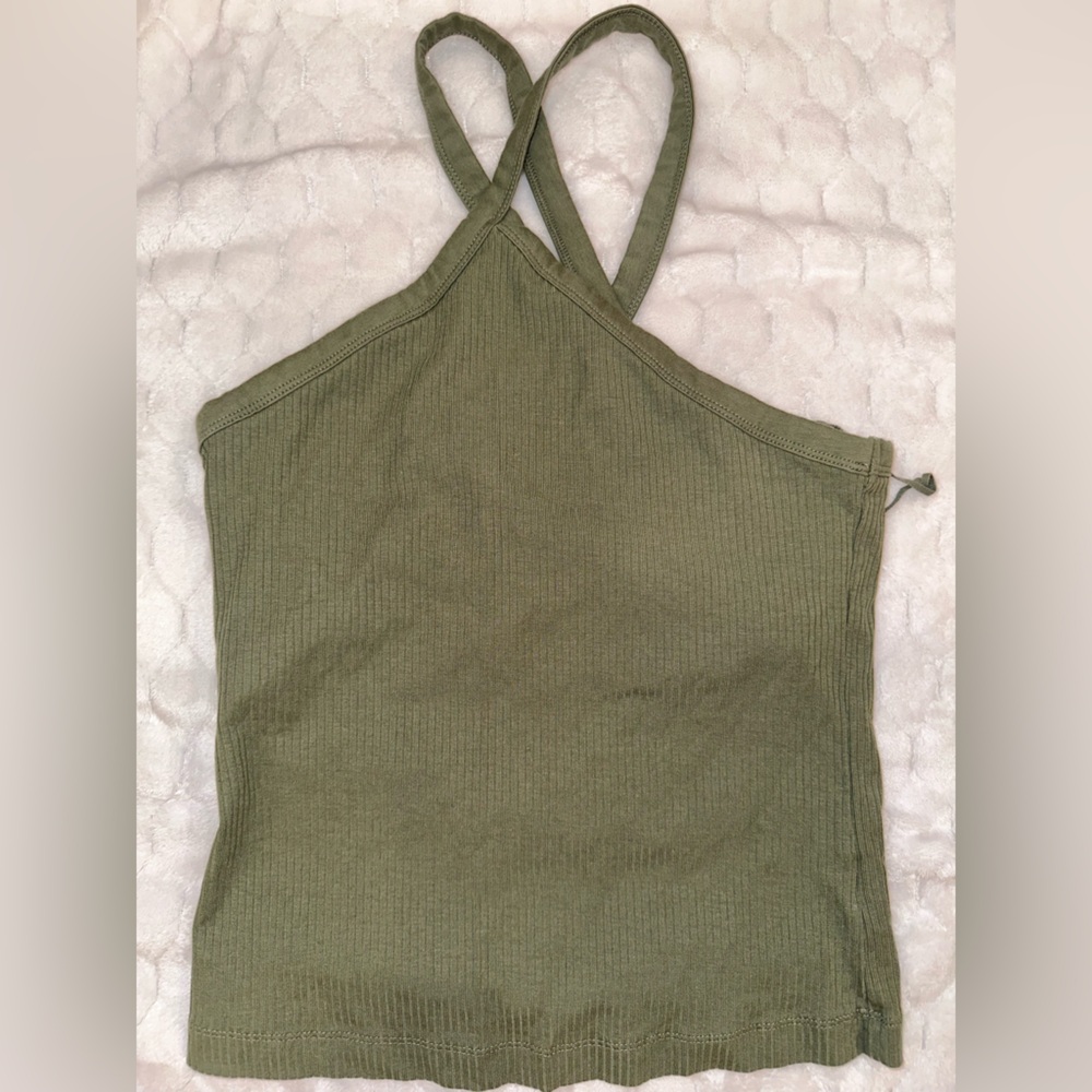 Old Navy Green Halter Top Sz L